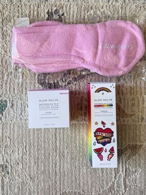 Glow Recipe Watermelon Milk Cushion Cream & Pride Pore Tight Toner with Headband